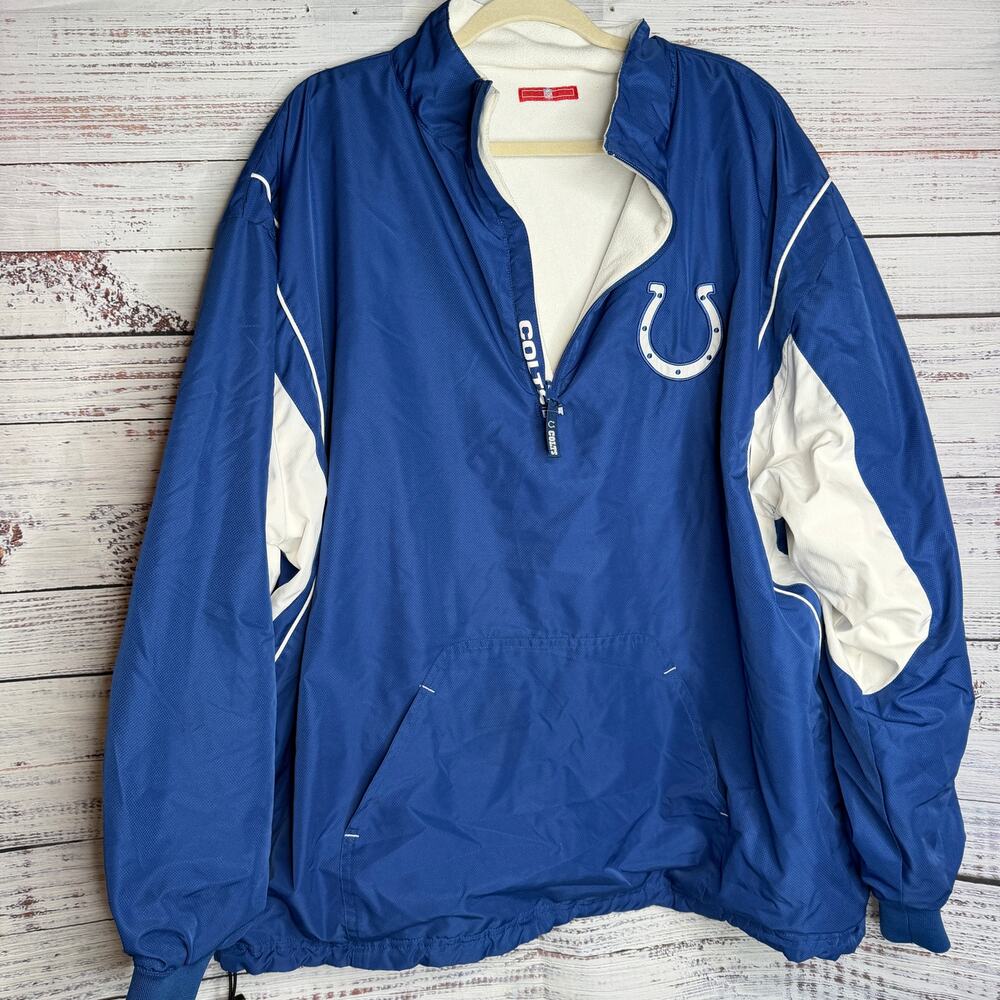 Indianapolis Colts NFL Reversible Pullover Jacket 2XL Blue White